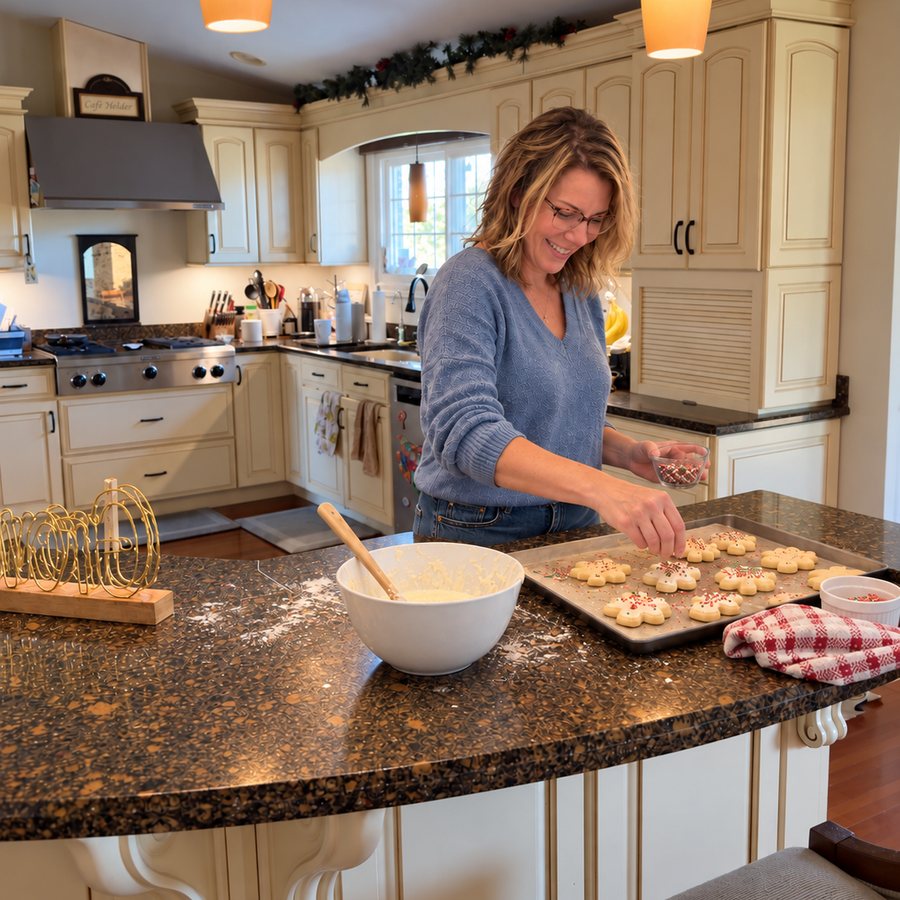 Christmas cookies in the kitchen