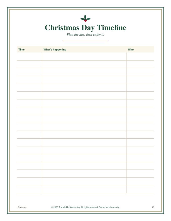 Christmas Day timeline page